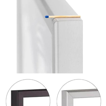 Trikotrahmen Aluminium Profil Alu-Matt Schwarz