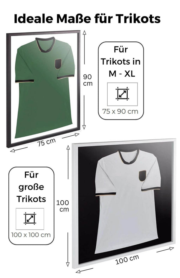 Trikotrahmen Premium Alu Format 75 x 90 und 100 x 100 cm