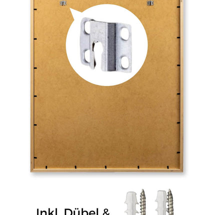 Trikotrahmen Premium Rückwand mit Dübel und Schrauben