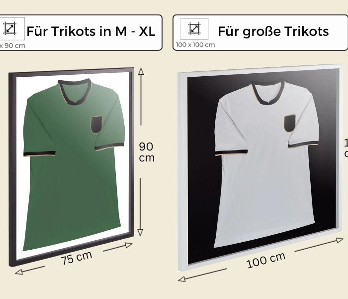 Ideale Formate zum Einrahmen von Trikos